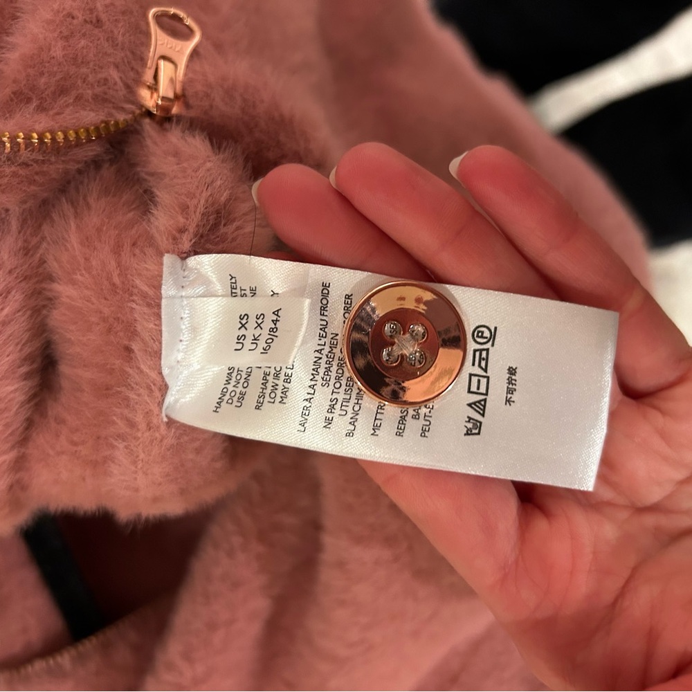 Anthropologie Mauve Eyelash Jacket - Picture 8 of 9